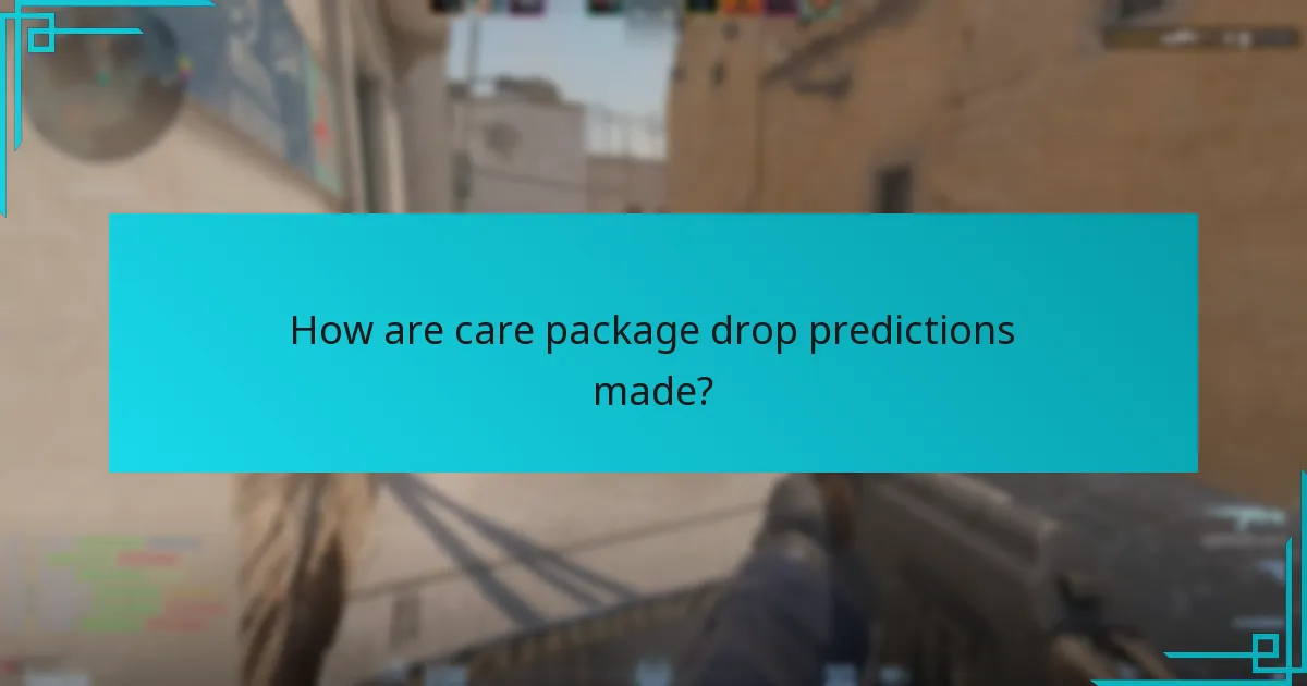 How are care package drop predictions made?