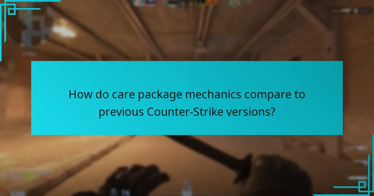 How do care package mechanics compare to previous Counter-Strike versions?