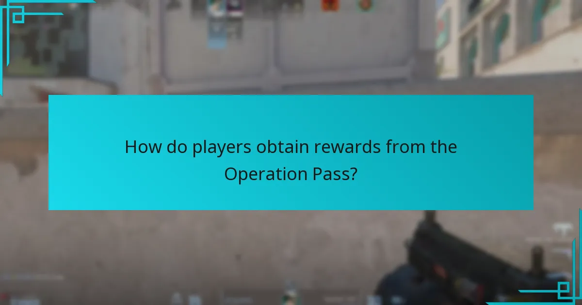 How do players obtain rewards from the Operation Pass?
