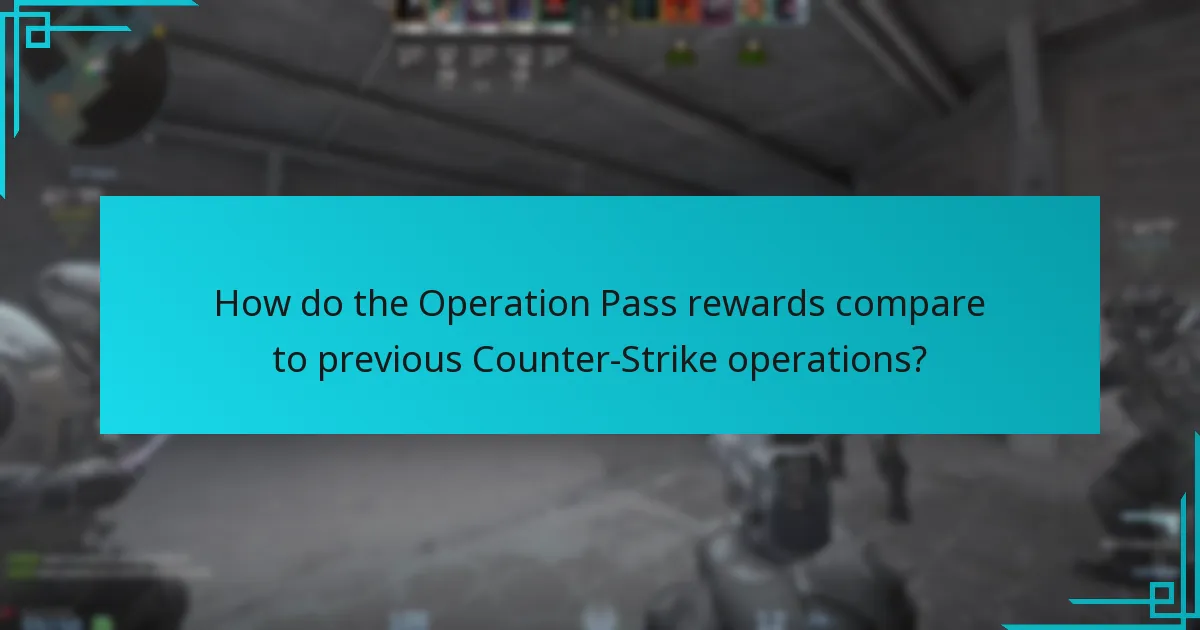 How do the Operation Pass rewards compare to previous Counter-Strike operations?