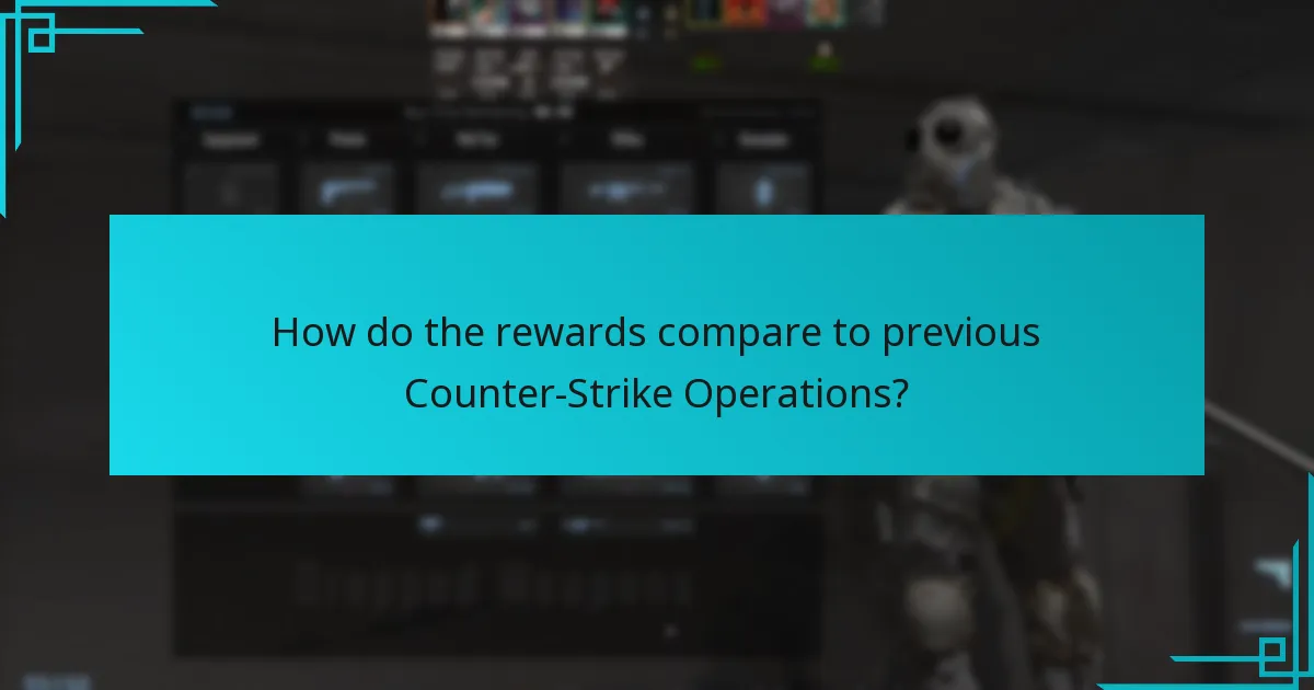 How do the rewards compare to previous Counter-Strike Operations?