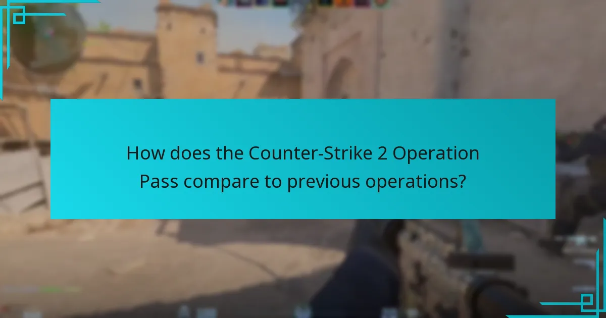 How does the Counter-Strike 2 Operation Pass compare to previous operations?