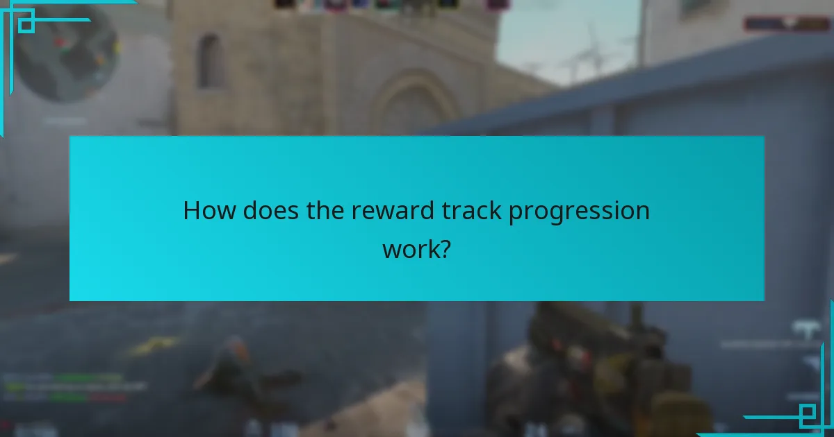 How does the reward track progression work?