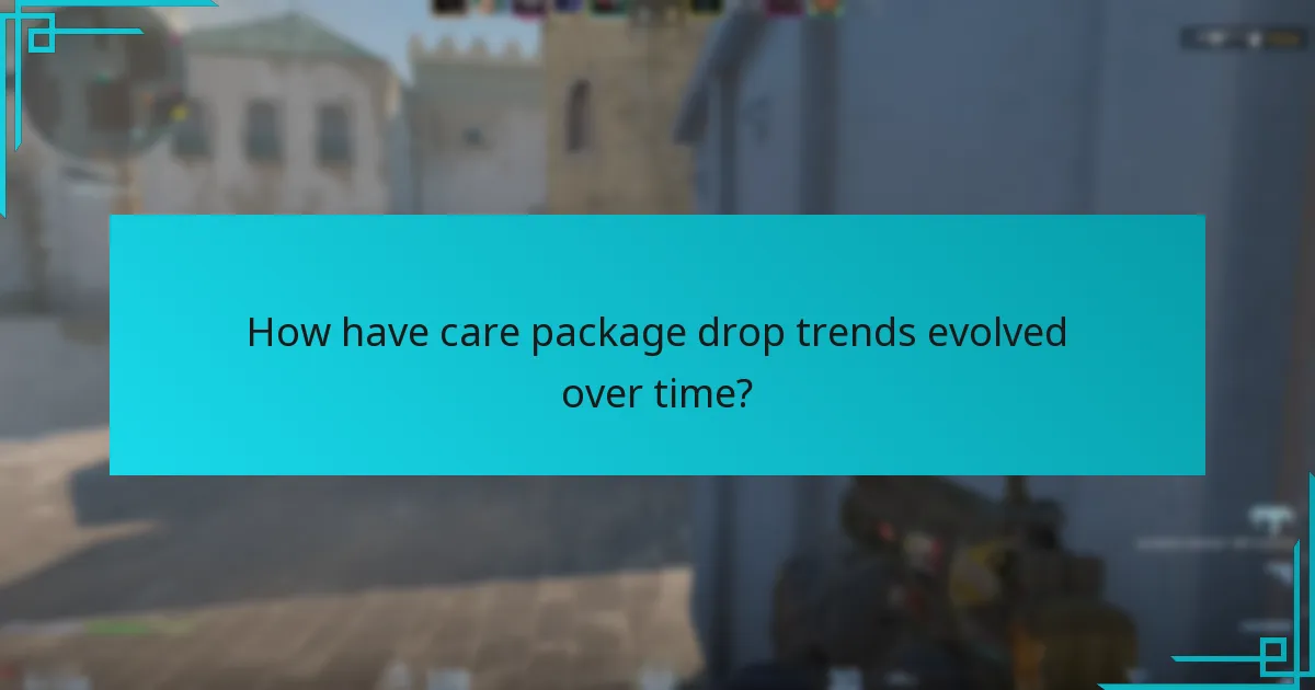 How have care package drop trends evolved over time?