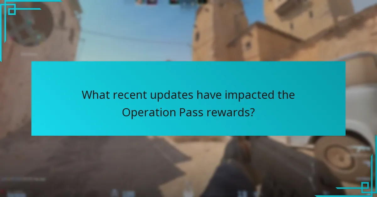 What recent updates have impacted the Operation Pass rewards?